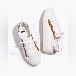 Madewell Sidewalk Low-Top Sneakers in Leather and Calf Hair: Wave Edition